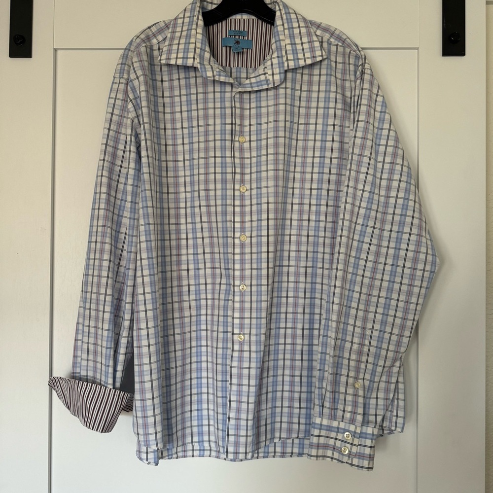 Egara plaid long sleeve dress shirt